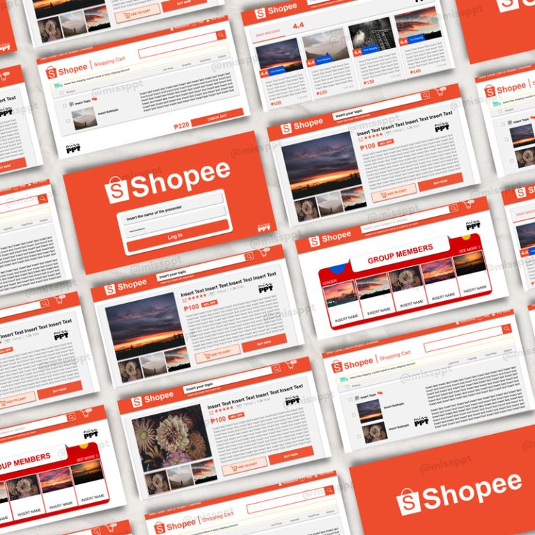 Shopee Inspired PowerPoint Template Miss PPT