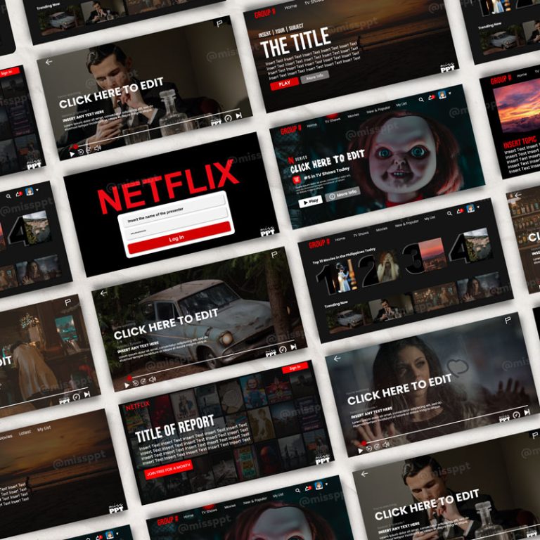 Netflix Inspired PowerPoint Template - Miss PPT