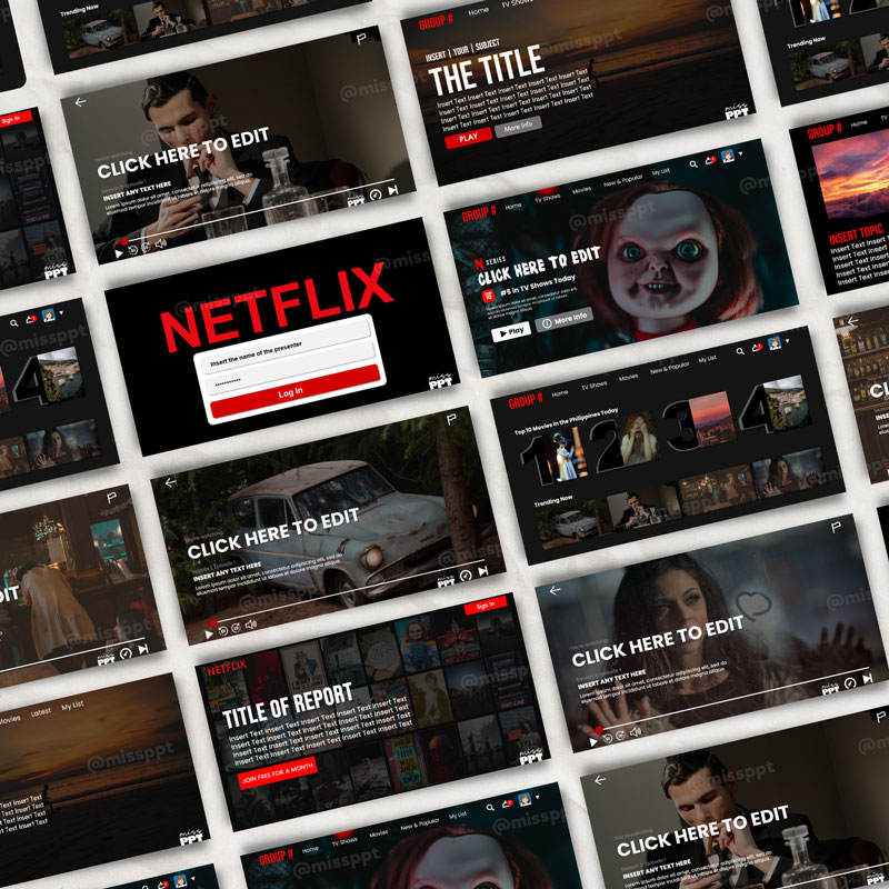 Netflix Inspired PowerPoint Template Miss PPT