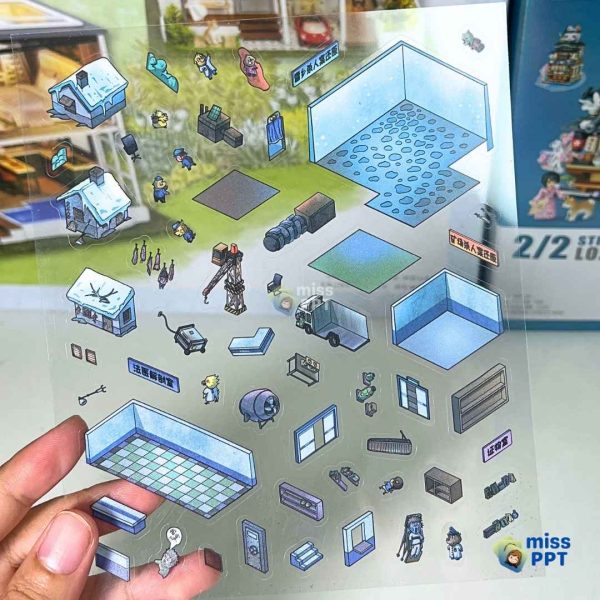 Police Station 3D Sticker Set_Miss PPT 3