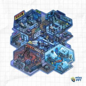 Police Station 3D Sticker Set_Miss PPT